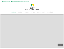 Tablet Screenshot of burydevelopments.com